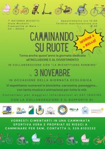 Locandina della Manifestazione Camminando su ruote del 3 novembre